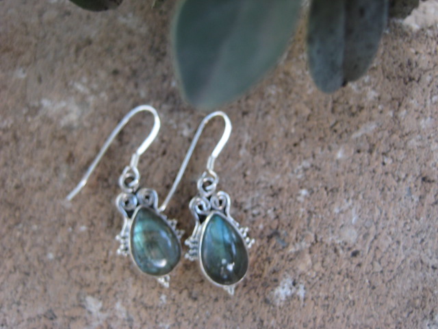 Labradorite Earrings (sterling silver) magic and protection 3465